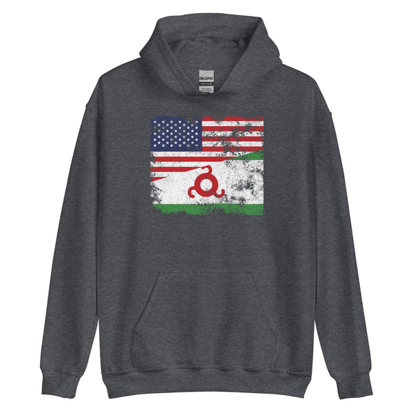 Ingushetia USA Flag Hoodie