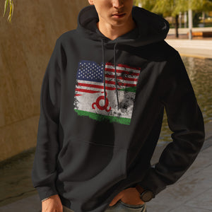 Ingushetia USA Flag Hoodie