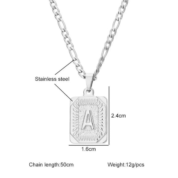 Initial Letter Pendant - A-Z Alphabet Name Necklace Collection