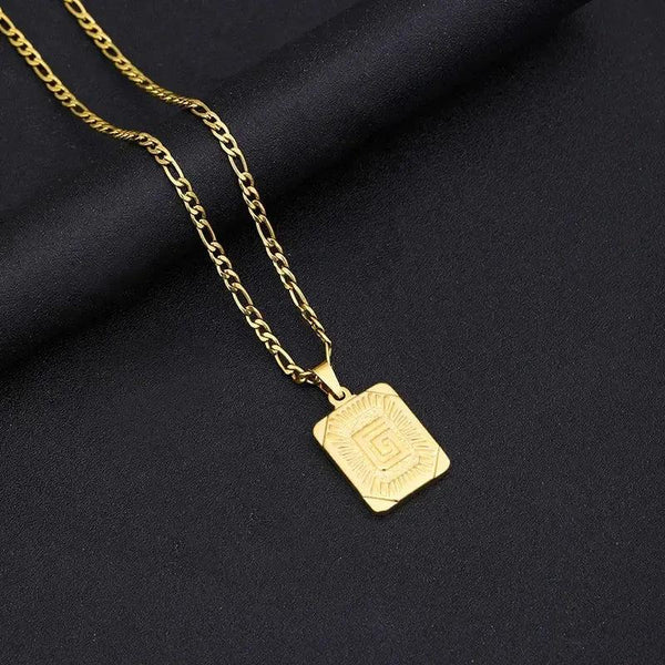Initial Letter Pendant - A-Z Alphabet Necklace Collection