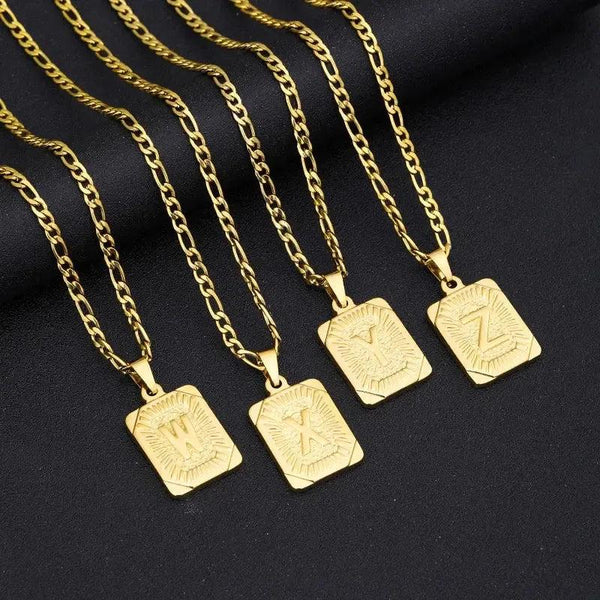 Initial Letter Pendant - A-Z Alphabet Necklace Collection