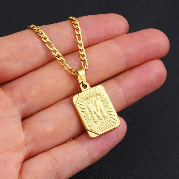 Initial Letter Pendant - A-Z Alphabet Necklace Collection