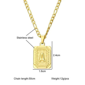 Initial Letter Pendant - A-Z Alphabet Necklace Collection