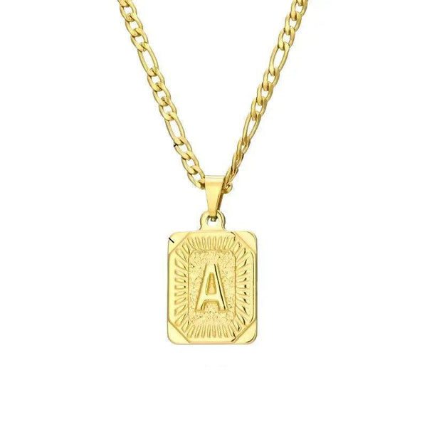 Initial Letter Pendant - A-Z Alphabet Necklace Collection