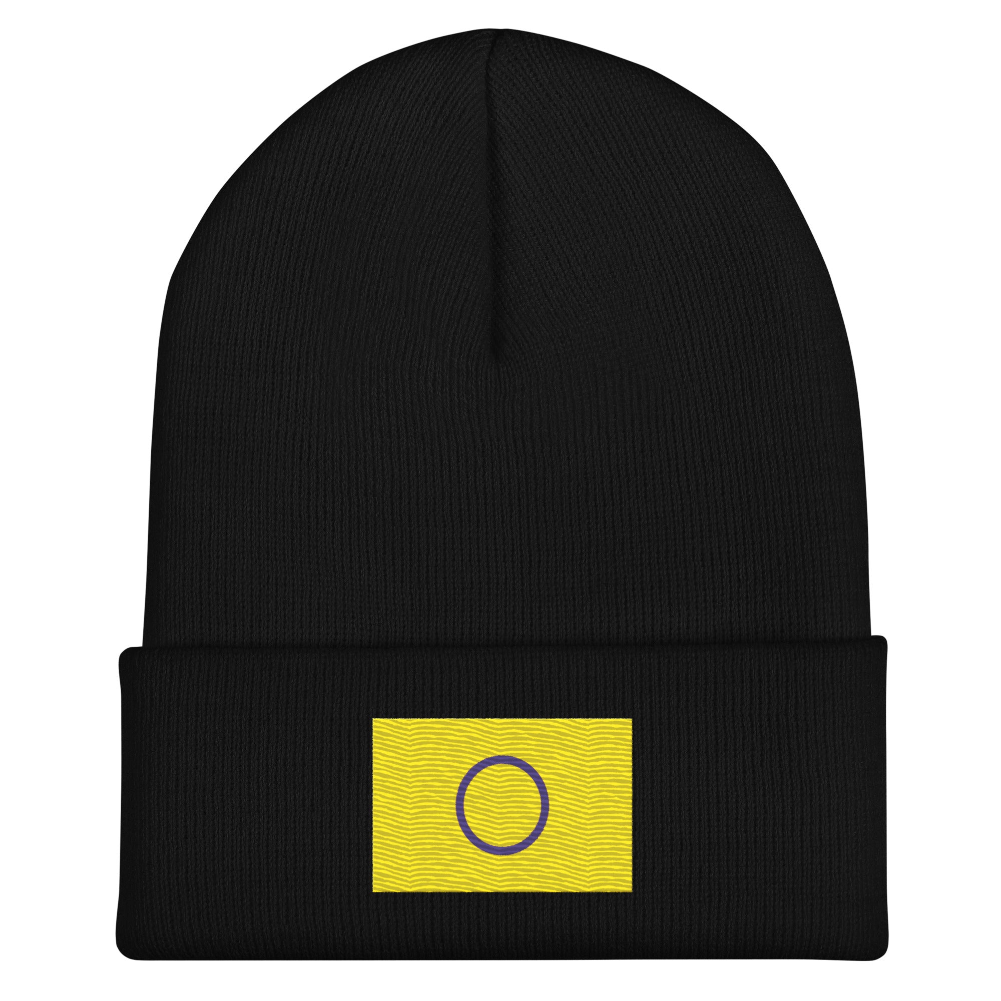 Intersex Flag Beanie - Embroidered LGBT+ Winter Hat