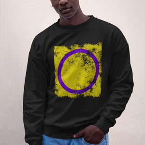 Intersex Flag - Distressed LGBT+ Sweatshirt