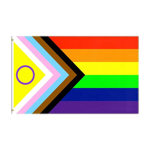 Intersex Progress Pride Flag - 90x150cm(3x5ft) - 60x90cm(2x3ft) - LGBTQ+