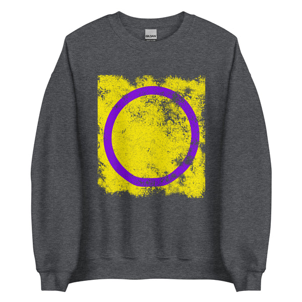 Intersex Flag - Distressed LGBT+ Sweatshirt