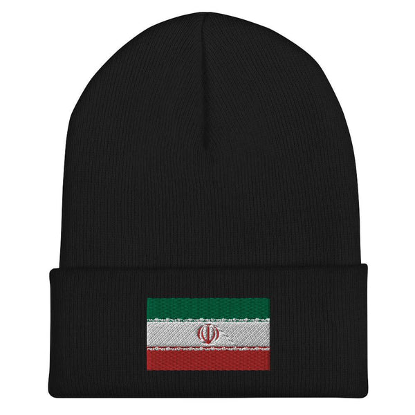 Iran Flag Beanie - Embroidered Winter Hat