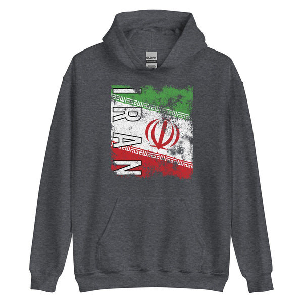 Iran Flag - Distressed Flag Hoodie