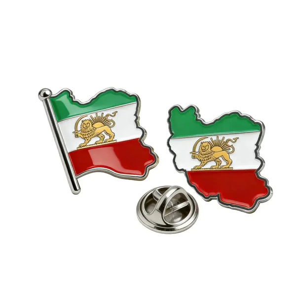 Iran Flag Lapel Pin Collection - Enamel Pin Flag