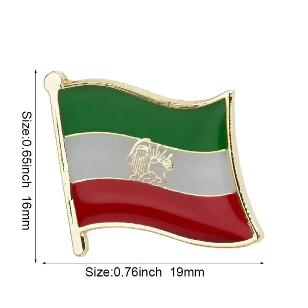 Iran Flag Lapel Pin - Enamel Pin Flag