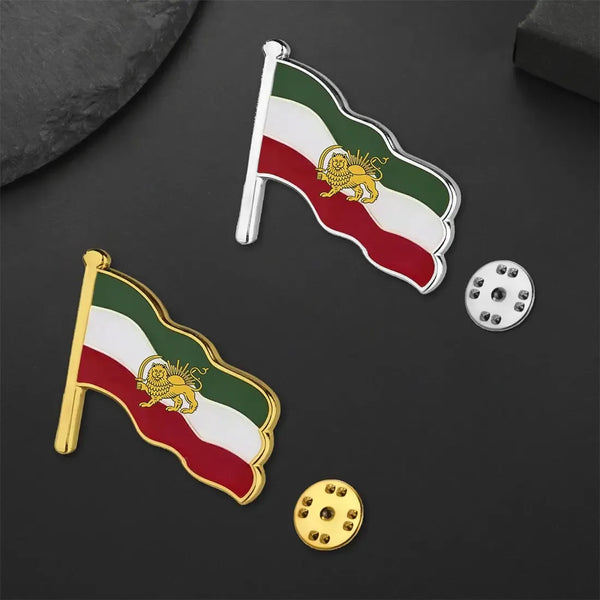 Iran Flag Lapel Pin - Enamel Pin Flag