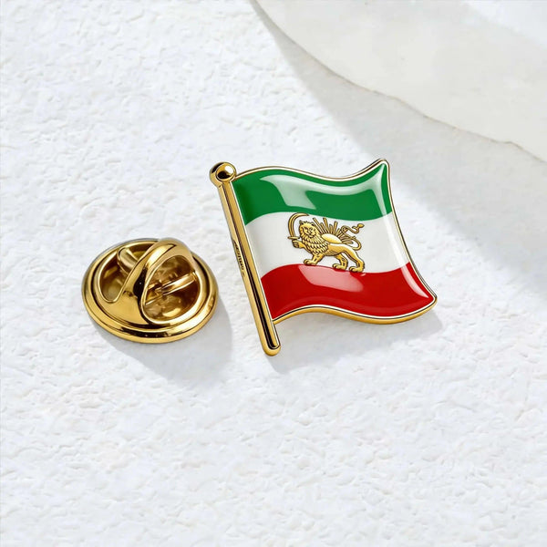 Iran Flag Lapel Pin - Enamel Pin Flag