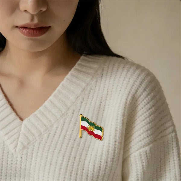 Iran Flag Lapel Pin - Enamel Pin Flag