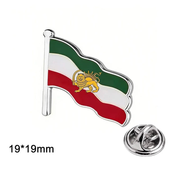 Iran Flag Lapel Pin - Enamel Pin Flag