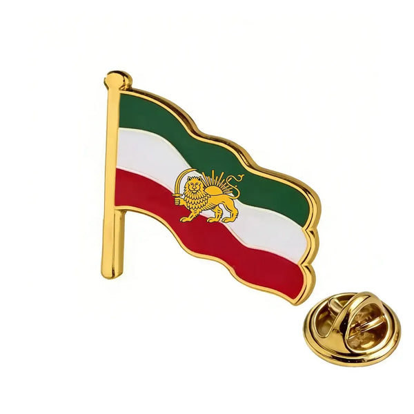 Iran Flag Lapel Pin - Enamel Pin Flag