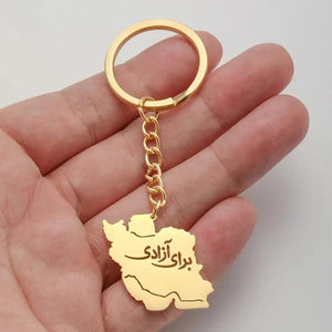 Iran Flag Map Keychain Collection