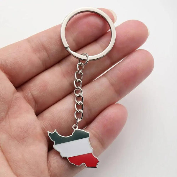 Iran Flag Map Keychain Collection