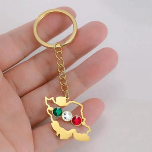Iran Flag Map Keychain Collection
