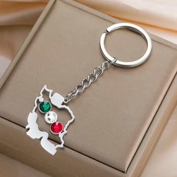 Iran Flag Map Keychain Collection