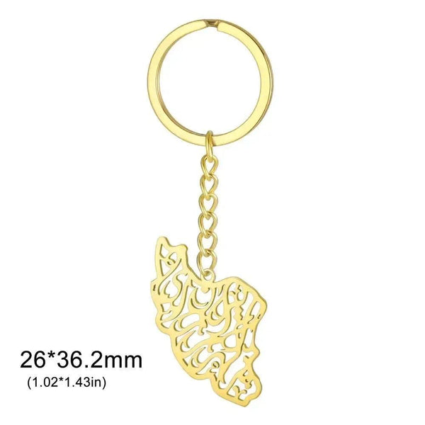 Iran Flag Map Keychain Collection