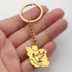 Iran Flag Map Keychain Collection