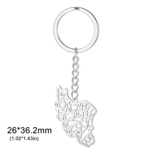 Iran Flag Map Keychain Collection