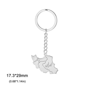 Iran Flag Map Keychain Collection