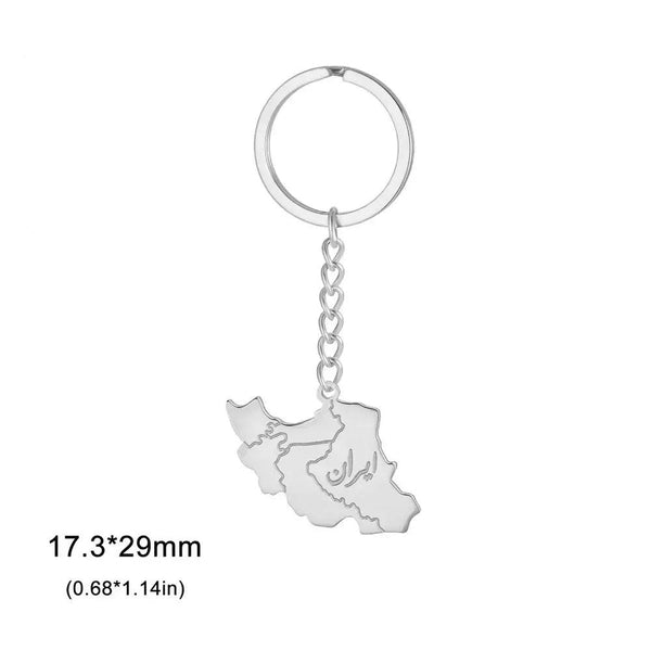 Iran Flag Map Keychain Collection