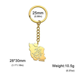 Iran Flag Map Keychain Collection