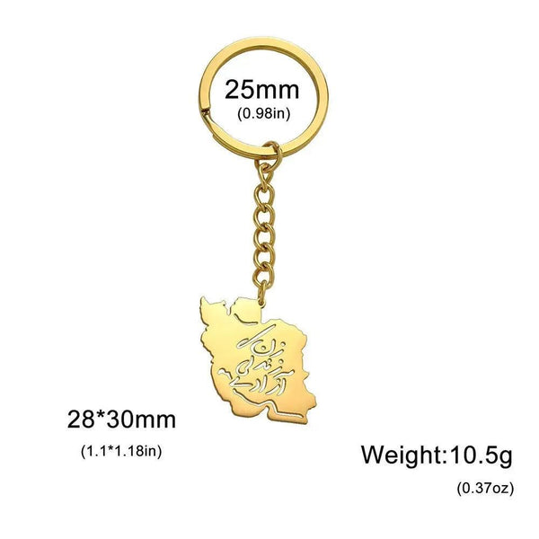 Iran Flag Map Keychain Collection