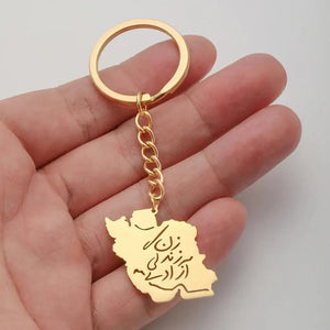 Iran Flag Map Keychain Collection