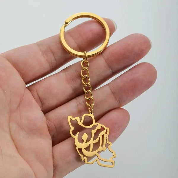 Iran Flag Map Keychain Collection