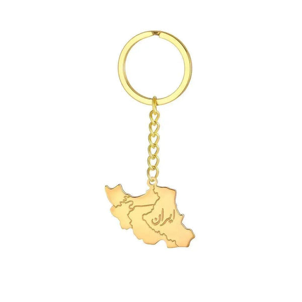 Iran Flag Map Keychain Collection