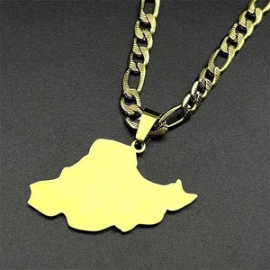 Iran Flag Map Necklace