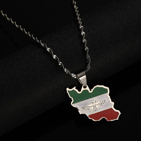 Sterling silver Iran map necklace .. Ship worldwide from USA 🌎 🇺🇸  #asoodehdelan #persianjewelry #iranianjewelry #iran #iranmap #pahlavi… |  Instagram