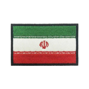 Iran Flag Patch - Iron On/Hook & Loop Patch
