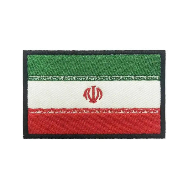 Iran Flag Patch - Iron On/Hook & Loop Patch