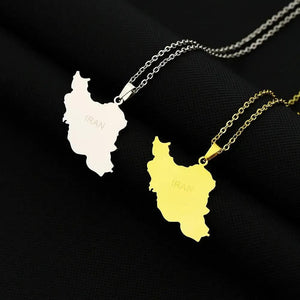 Iran Map Necklace