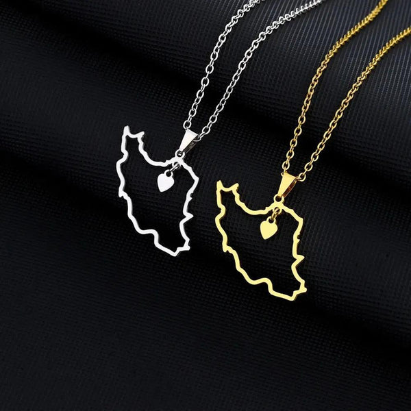 Iran Map Necklace