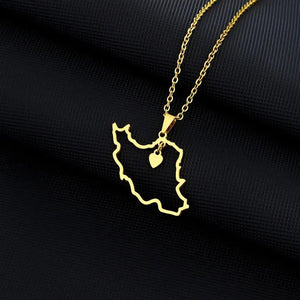 Iran Map Necklace