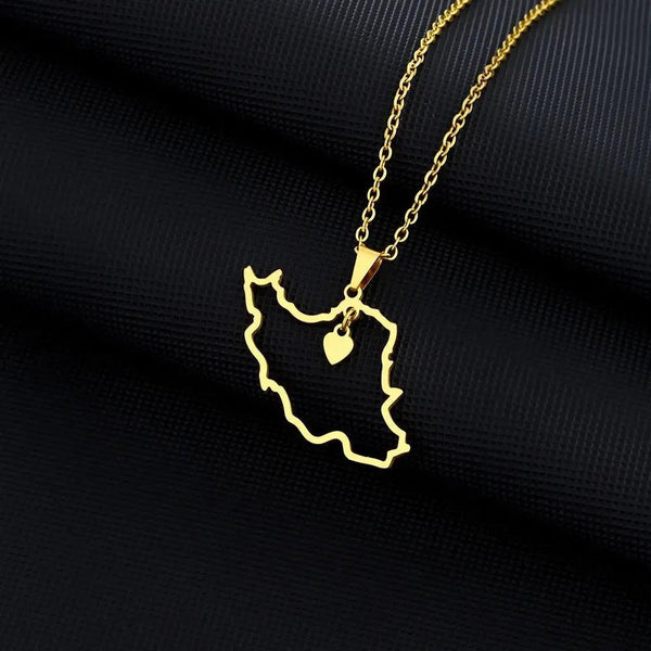 Iran Map Necklace