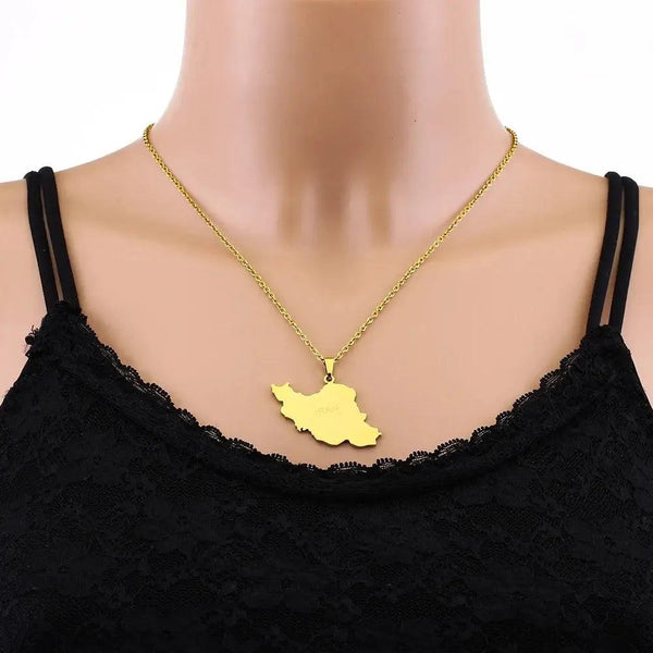 Iran Map Necklace