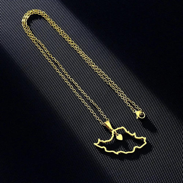 Iran Map Necklace