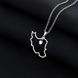 Iran Map Necklace