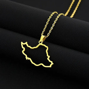 Iran Map Necklace