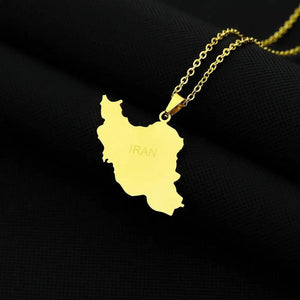 Iran Map Necklace