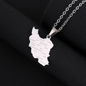 Iran Map Necklace