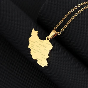 Iran Map Necklace